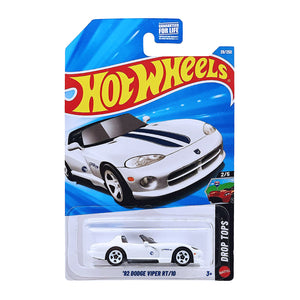 Hot Wheels DROP TOPS | '92 Dodge Viper RT/10 RTH - White (29/250) US CARD