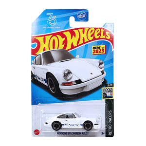 Hot Wheels RETRO RACERS | Porsche 911 Carrera RS 2.7 - White (125/250) US CARD