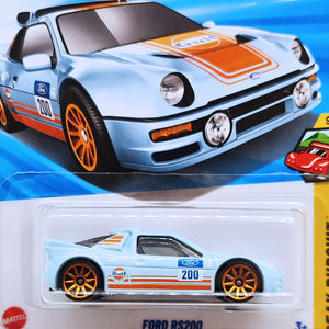 Hot Wheels PEAK PURSUIT | Ford RS200 - Light Blue (247/250)
