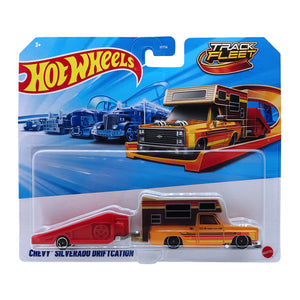 Hot Wheels TRACK FLEET | Chevy Silverado Driftcation - Orange.Red (JKP33)