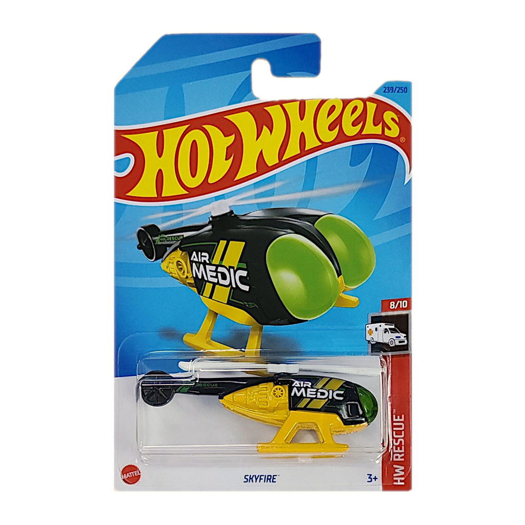 Hot Wheels Rescue - SKYFIRE Helicopter - Green/Yellow (239/250)