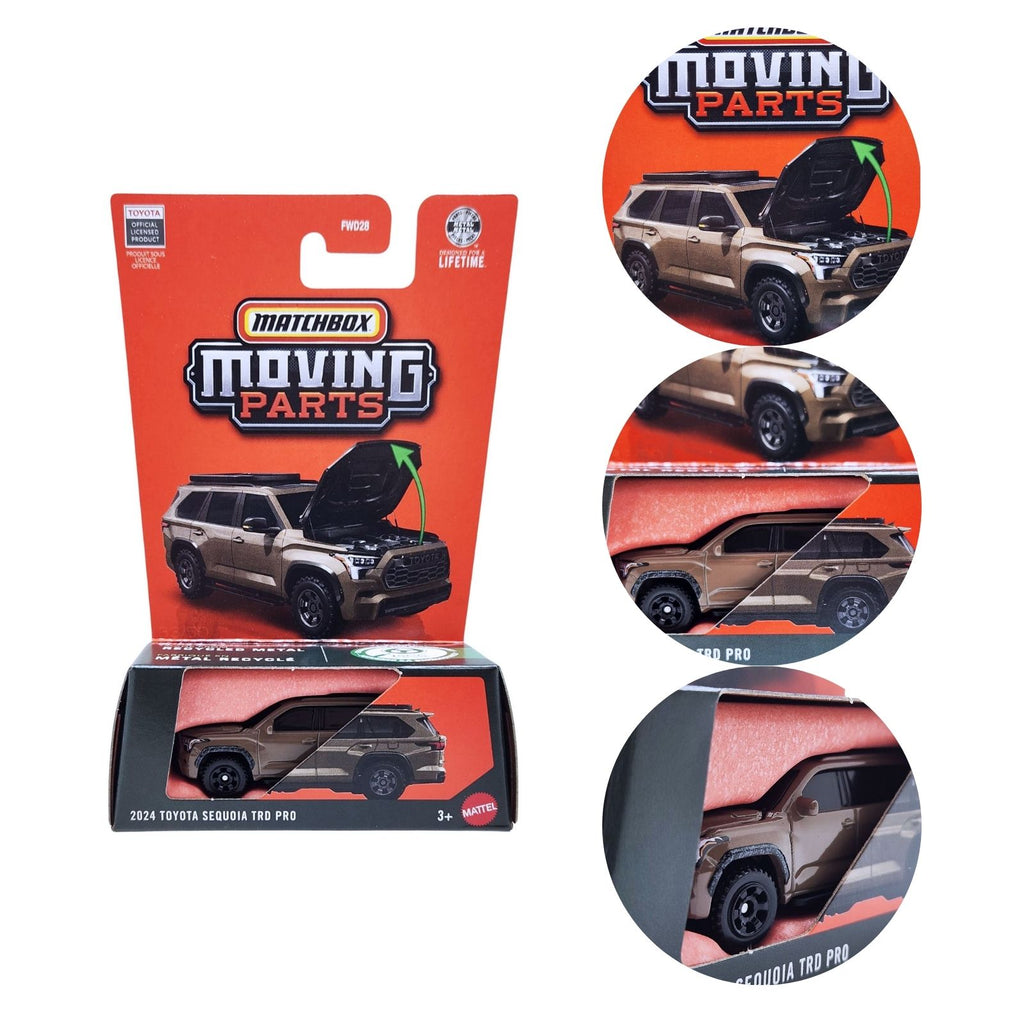 Hoe Math Dox Matchbox Moving Parts 2024 Toyota Sequoia TRD PRO 1:64 | 1 Station Hub