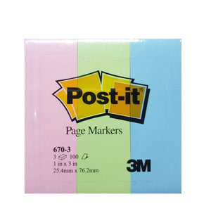 3M Post-It Notes Flag Page Markers | 25.4mm x 76.2mm