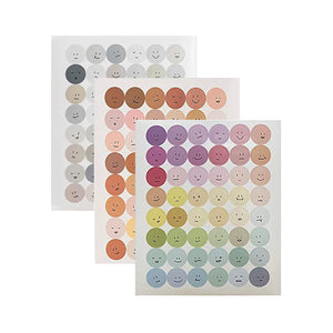 Basic Dots Colourful 1.5cm Round Sticker Sheets - Emoji