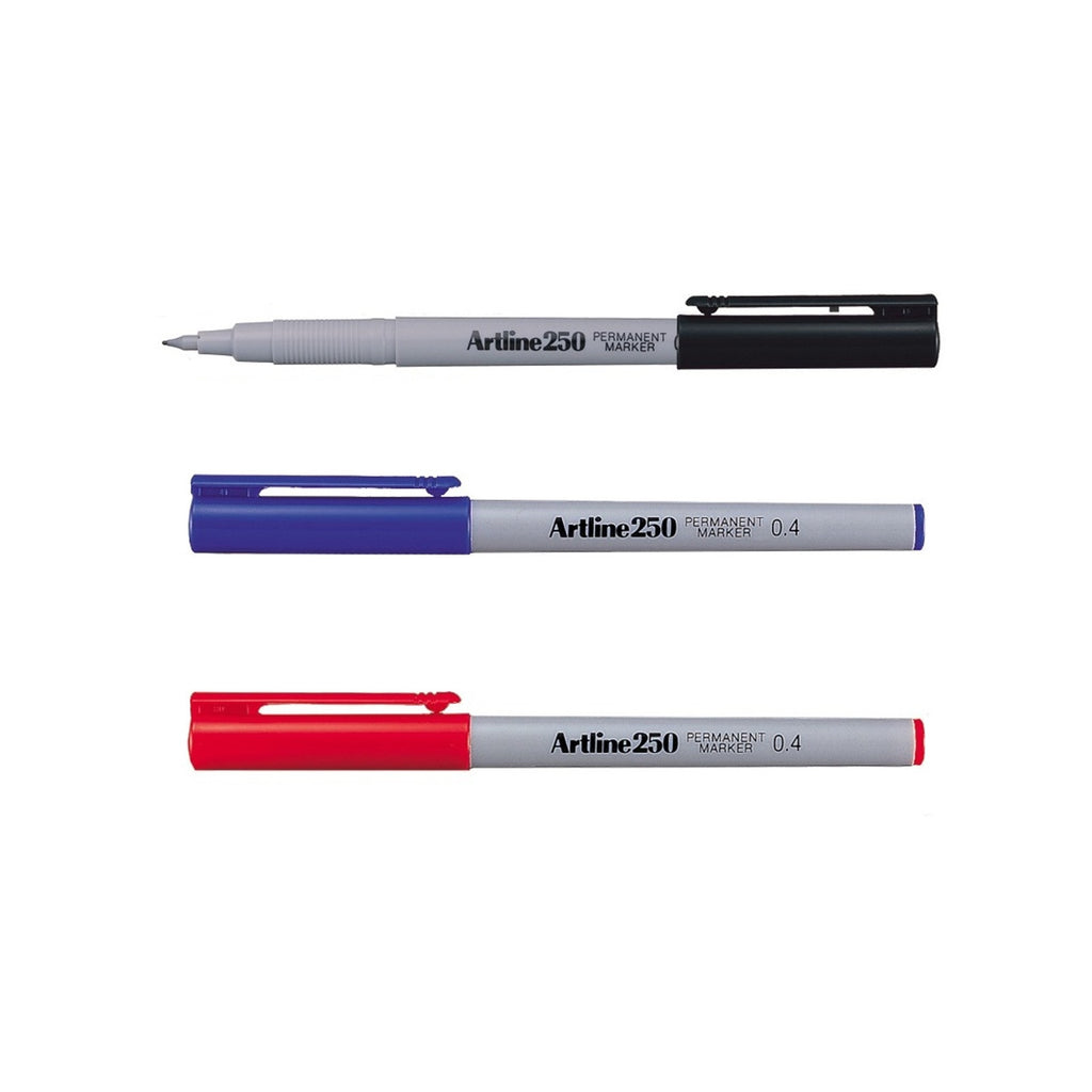 Artline 250 0.4mm Permanent Marker | Pack of 6 Pens