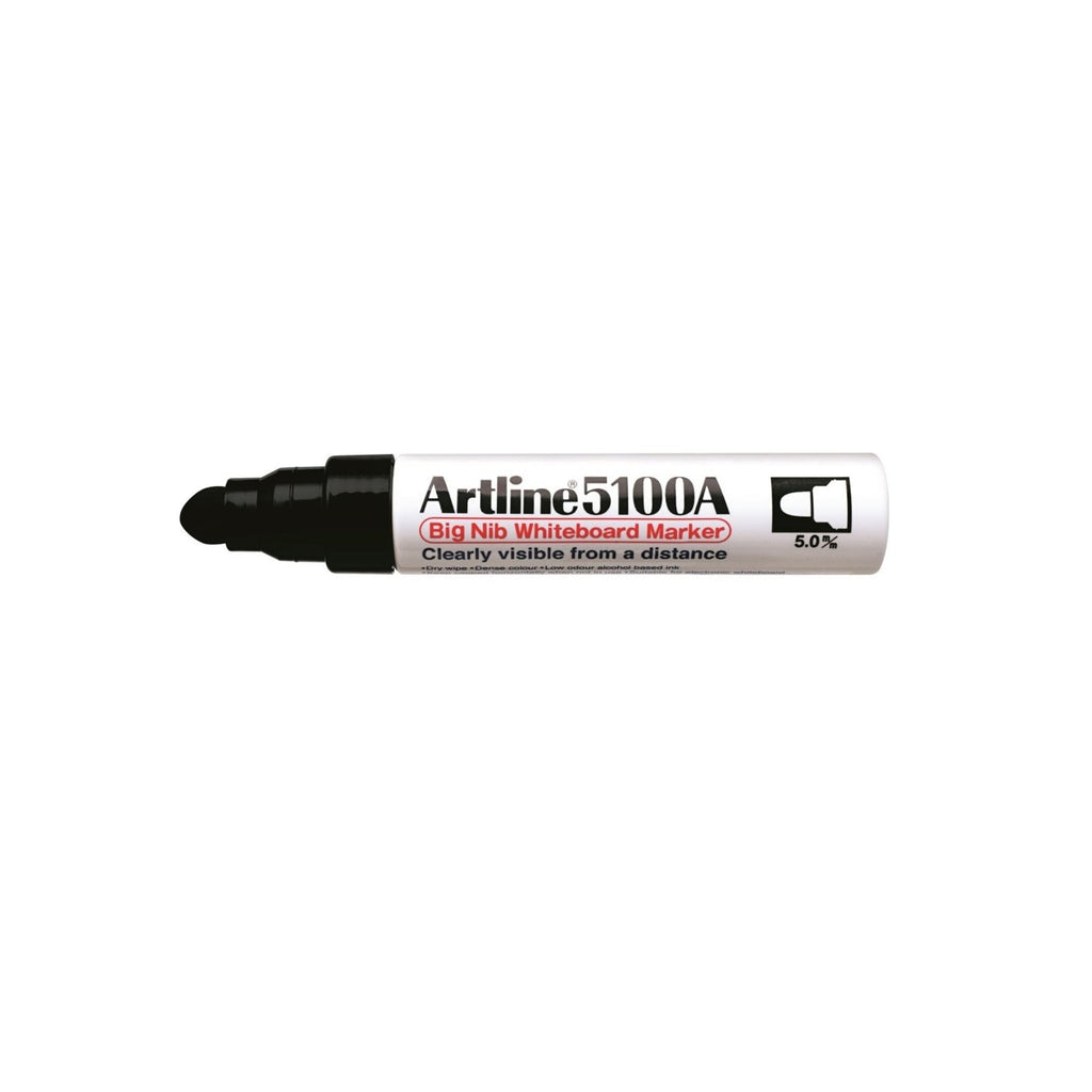 Artline 5100A Whiteboard Marker |  5mm Bullet Nib | Black