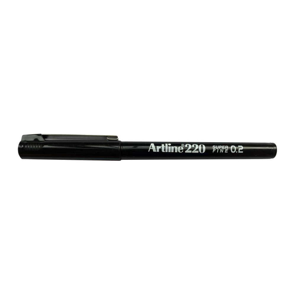 Artline EK-220 Fineliner | Needle Felt Tip 0.2mm - Black