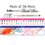Artline Supreme Brush Pens | Pack of 36 Colours