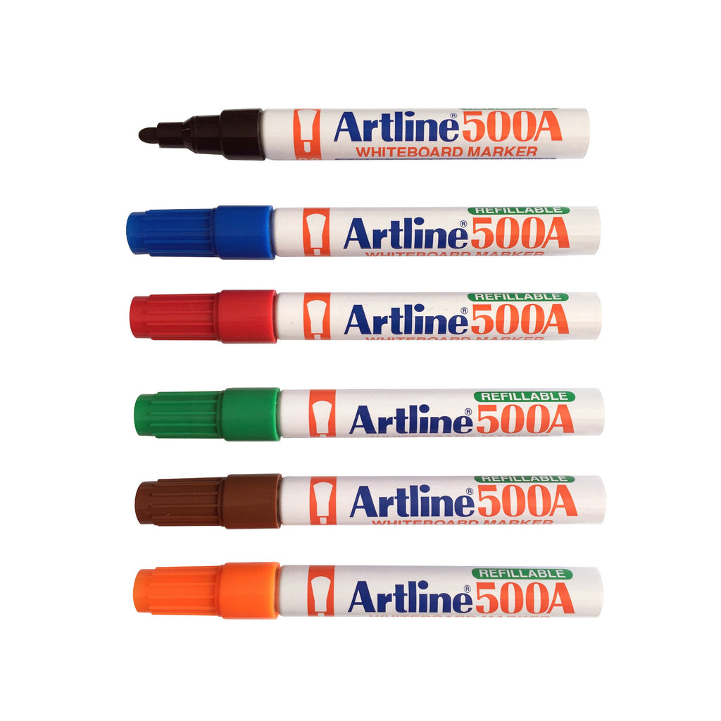 Artline 500A Whiteboard Marker | 6 Colour Set