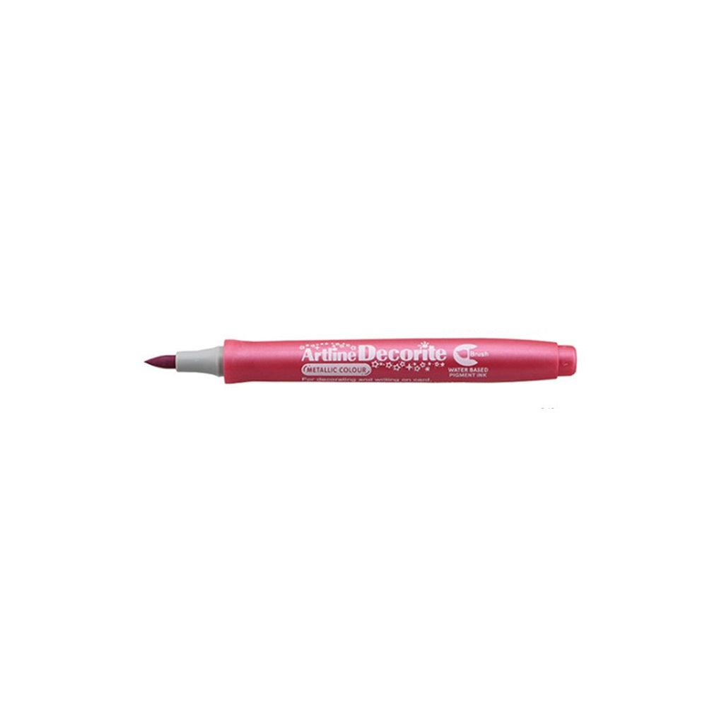 Artline Decorite Markers | Brush Style Marker Pen - Metallic Pink