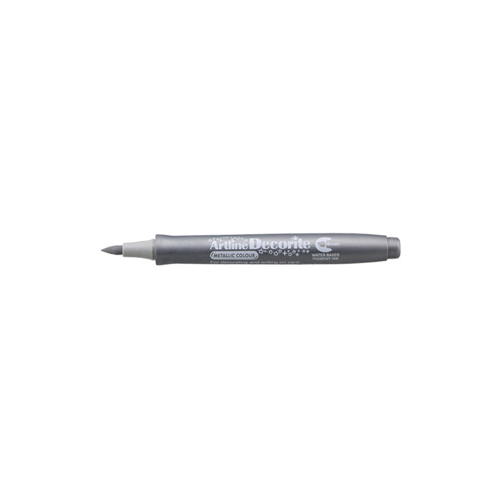 Artline Decorite Markers | Brush Style Marker Pen - Silver