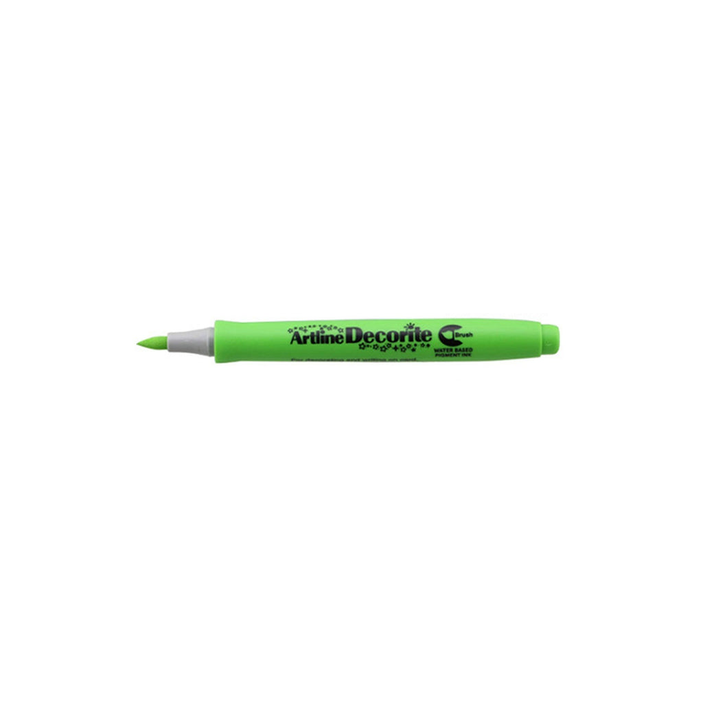 Artline Decorite Markers | Brush Style Marker Pen - Yellow Green
