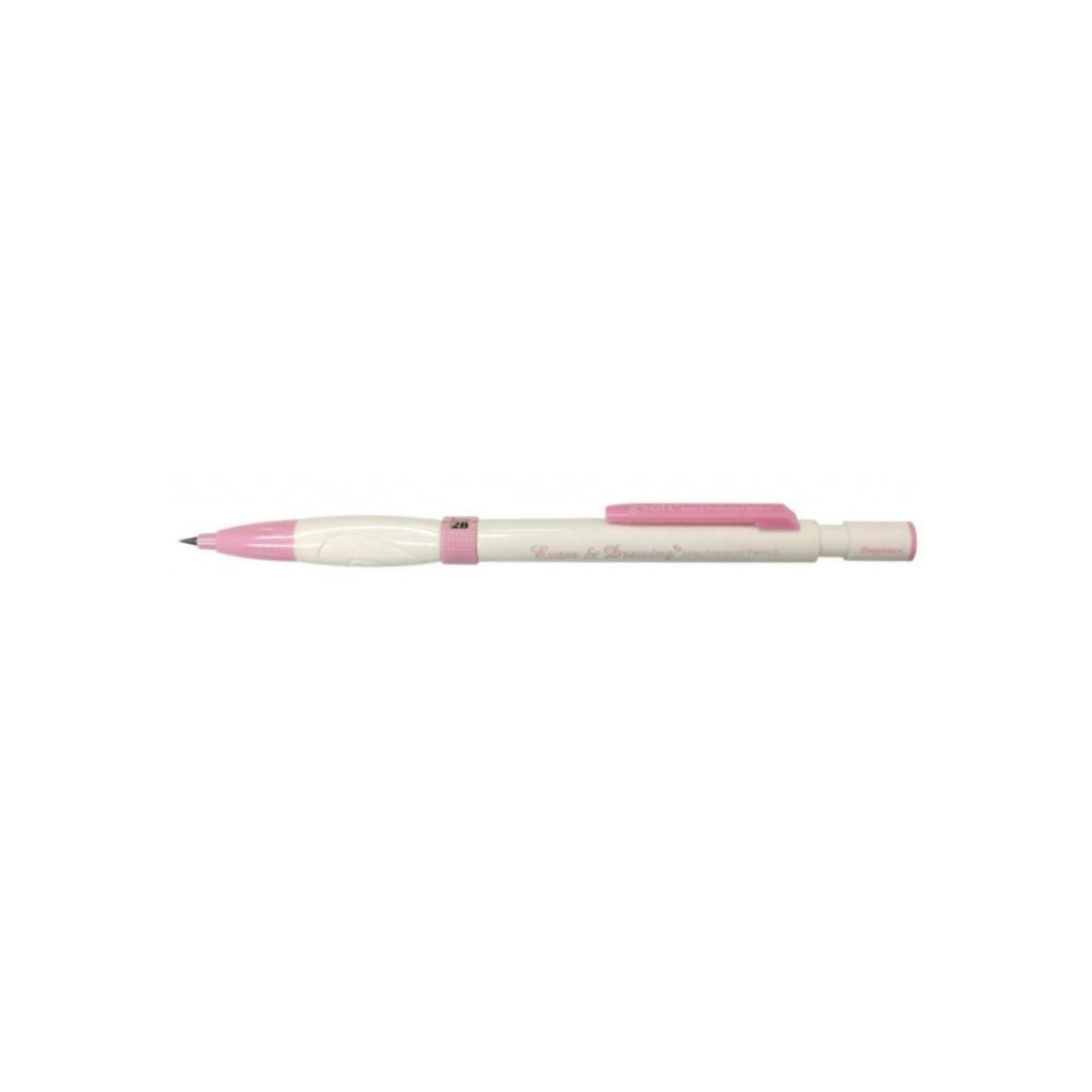 G'Soft Exam and Drawing Mechanical Pencil | White.Pink