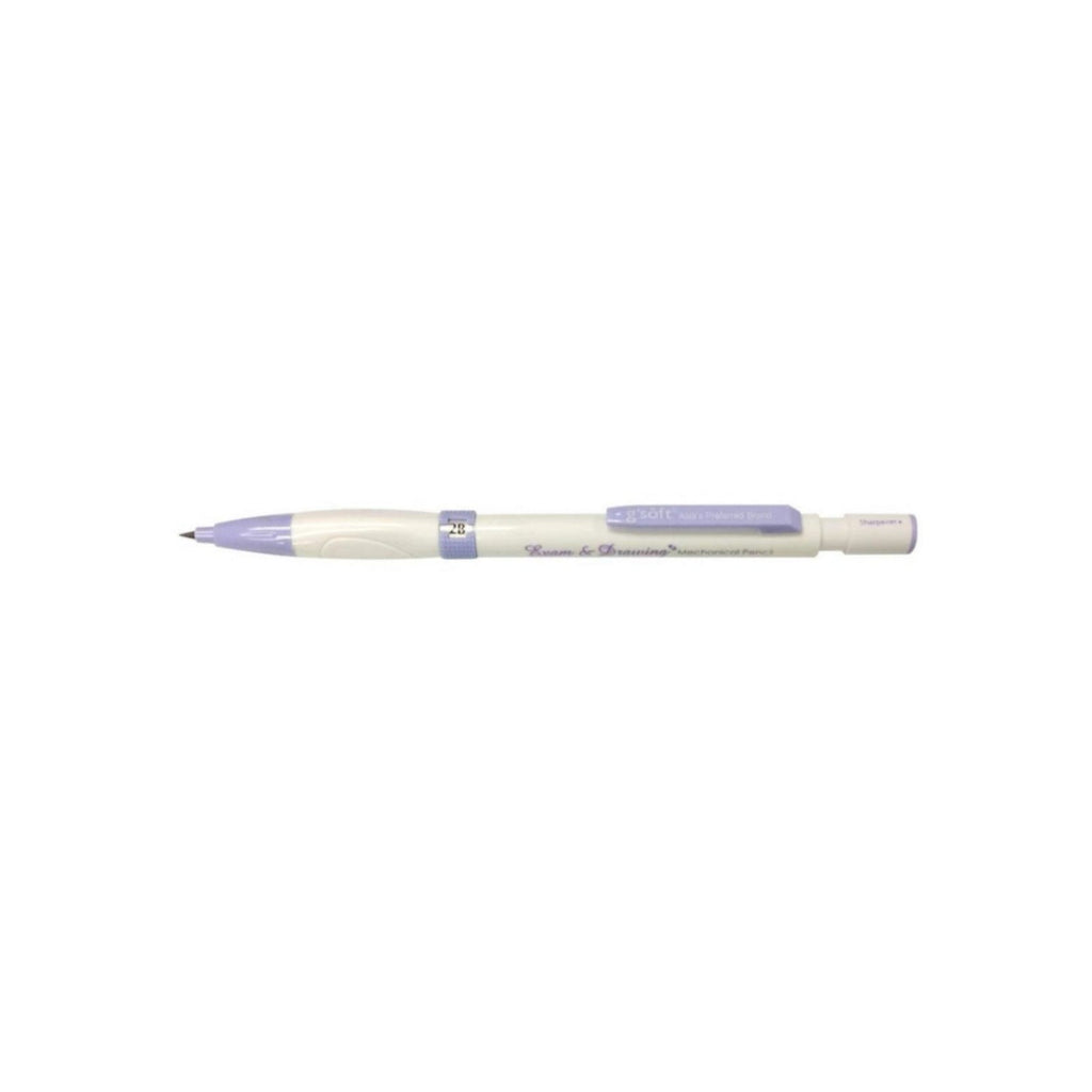 G'Soft Exam and Drawing Mechanical Pencil | White.Purple