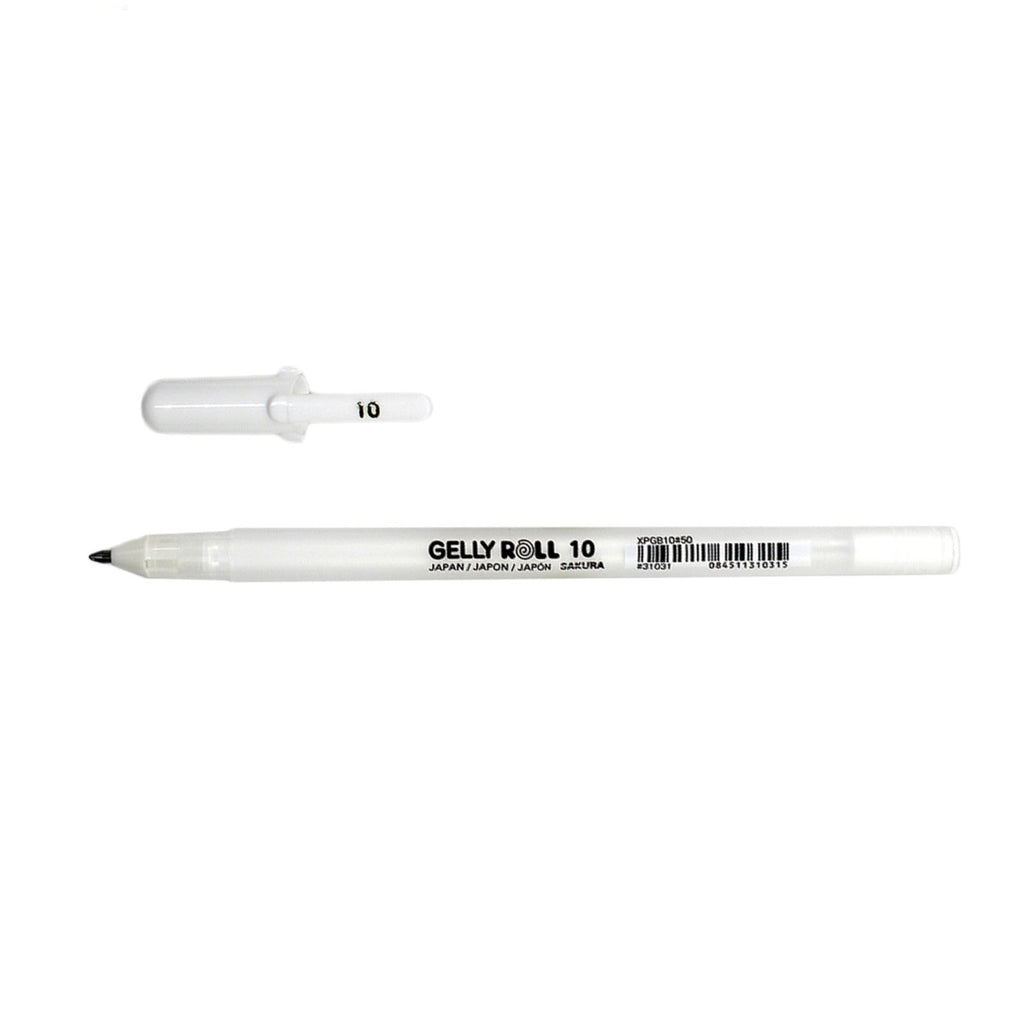 Gel ink pens White, Classic 08 Gel ink, water based, box of 12 pens