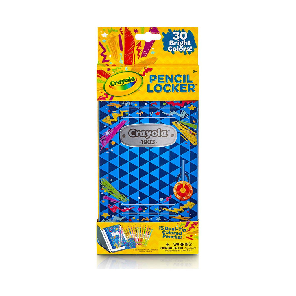Crayola Pencil Tin Locker | 15 Dual-Tip Colored Pencils