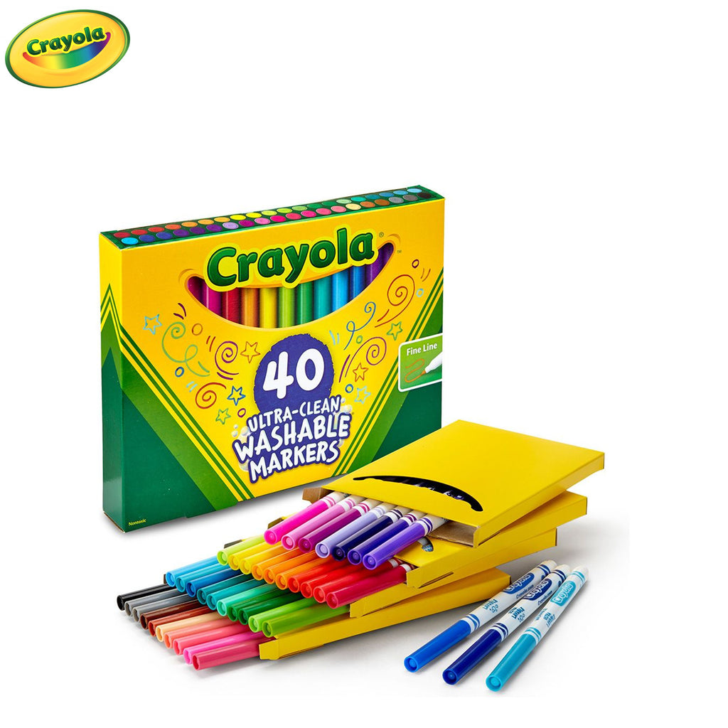 Crayola 40 Count Ultra-Clean Markers | Fine Line