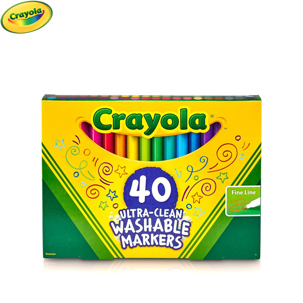 Crayola 40 Count Ultra-Clean Markers | Fine Line
