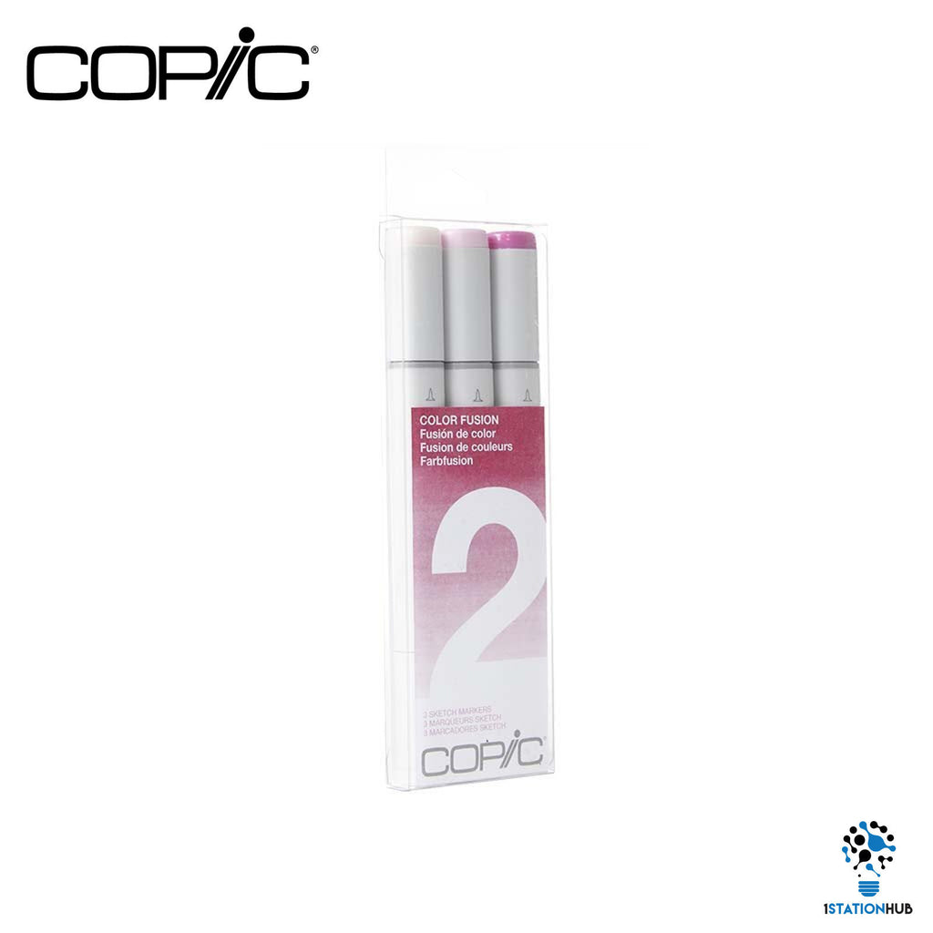Copic Sketch 3pcs Colour Fusion Set Markers | Set 2 (Pink)