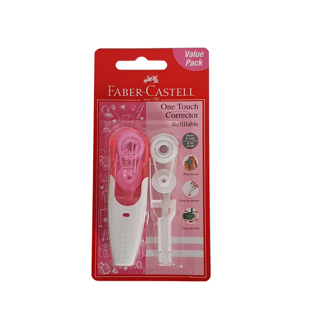 Faber Castell One Touch Corrector - Refillable - Pink