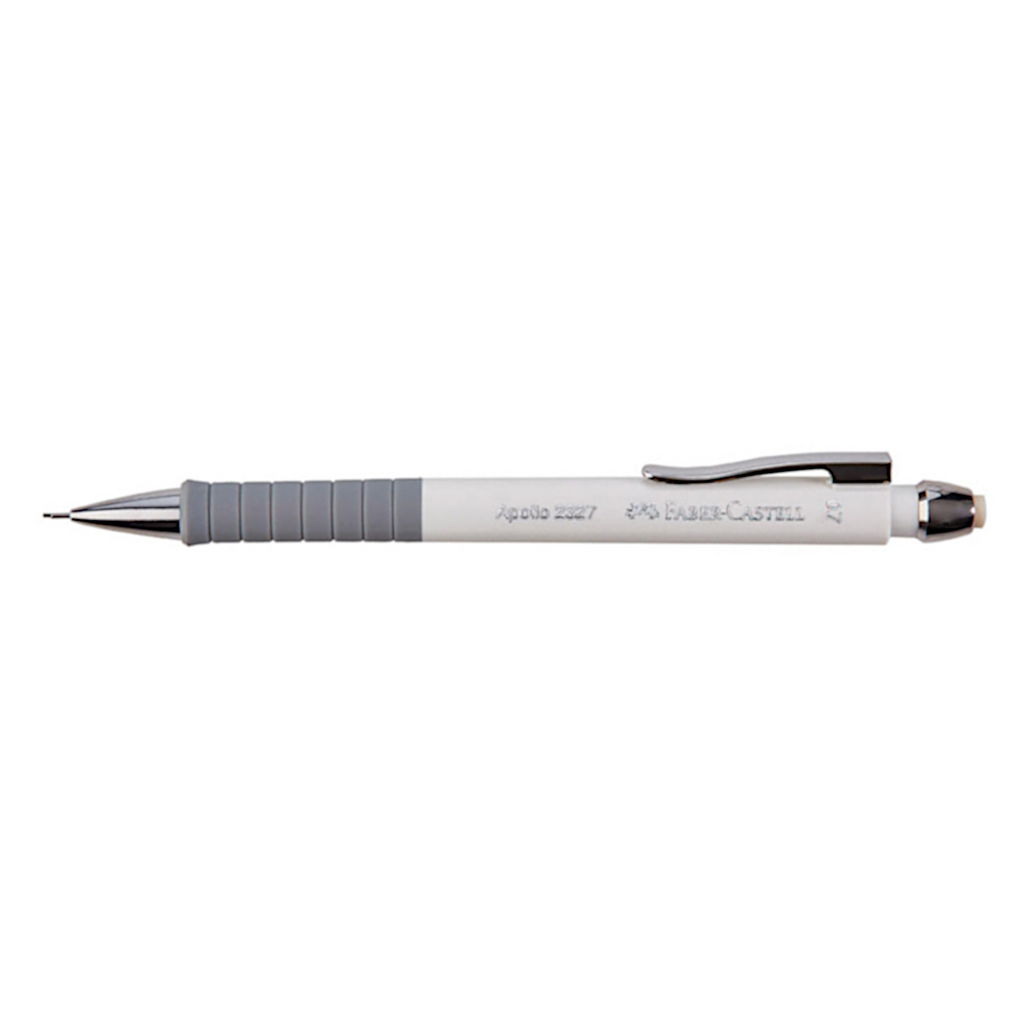 Faber Castell Apollo Mechanical Pencil | Triangular Grip 0.7mm - White