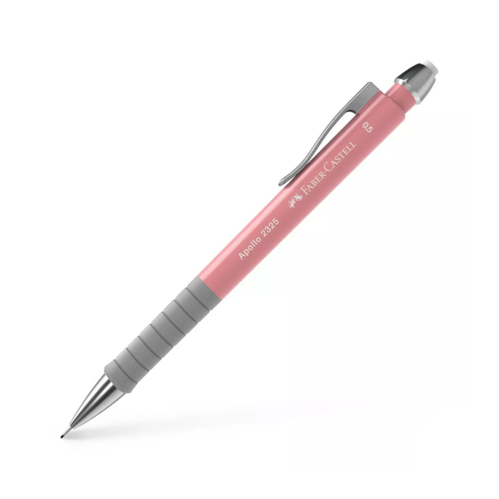 Faber Castell Apollo Mechanical Pencil | Triangular Grip - 0.5mm - Dusk Pink