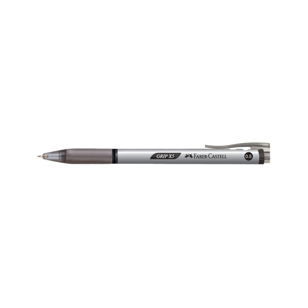 Faber Castell Grip X5 Ball Point Pen | 12 Pens - Black