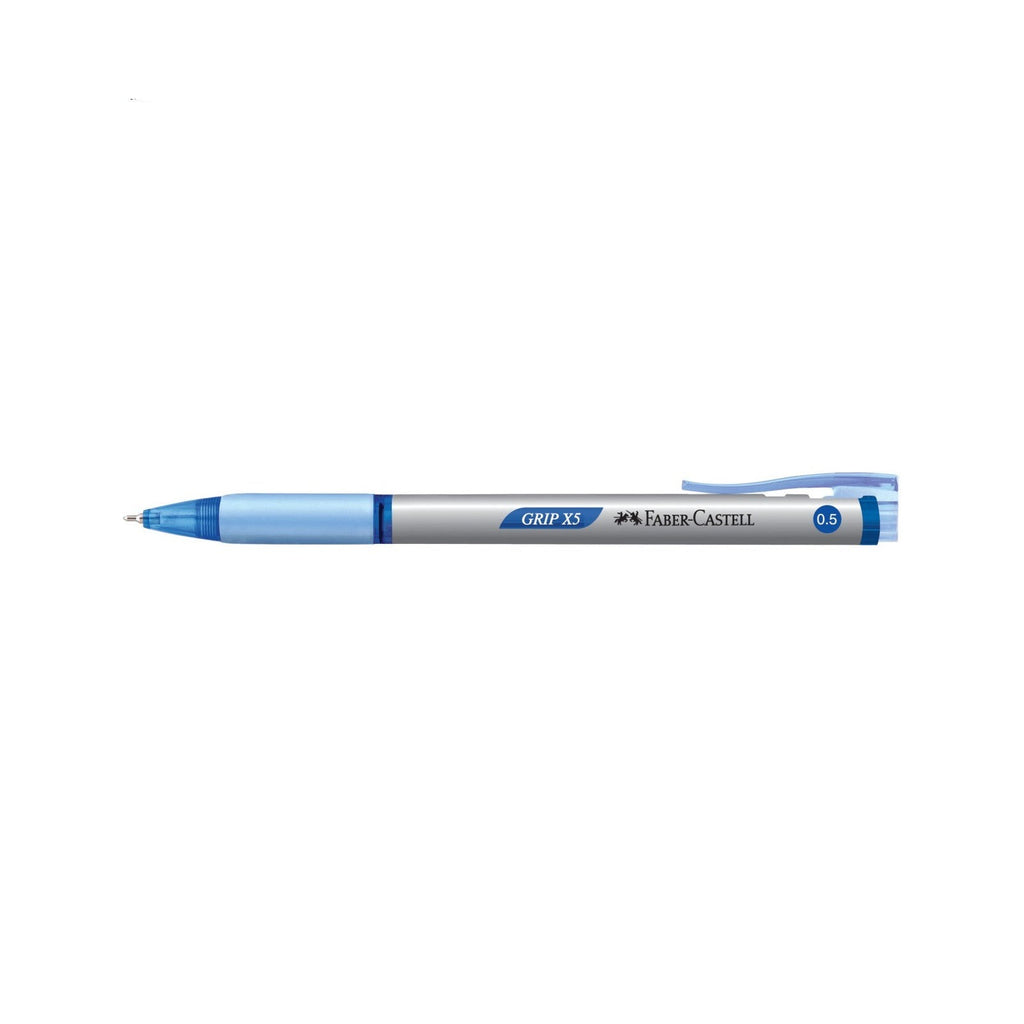 Faber Castell Grip X5 Ball Point Pen | 12 Pens - Blue