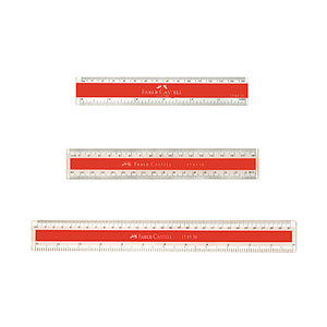 Faber Castell Plastic Ruler 15cm 18cm 30cm