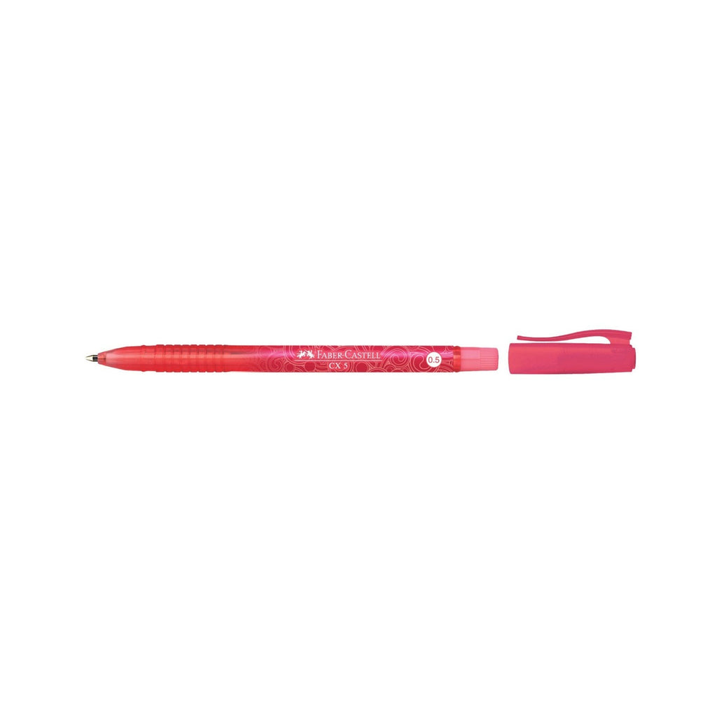 Faber Castell CX5 Smooth Ballpoint Pen 0.5mm - Red