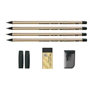 Faber Castell Top Scorer Tri-Grip 2B Pencil Set - Gold EditionFaber Castell Top Scorer Tri-Grip 2B Pencil Set - Gold Edition