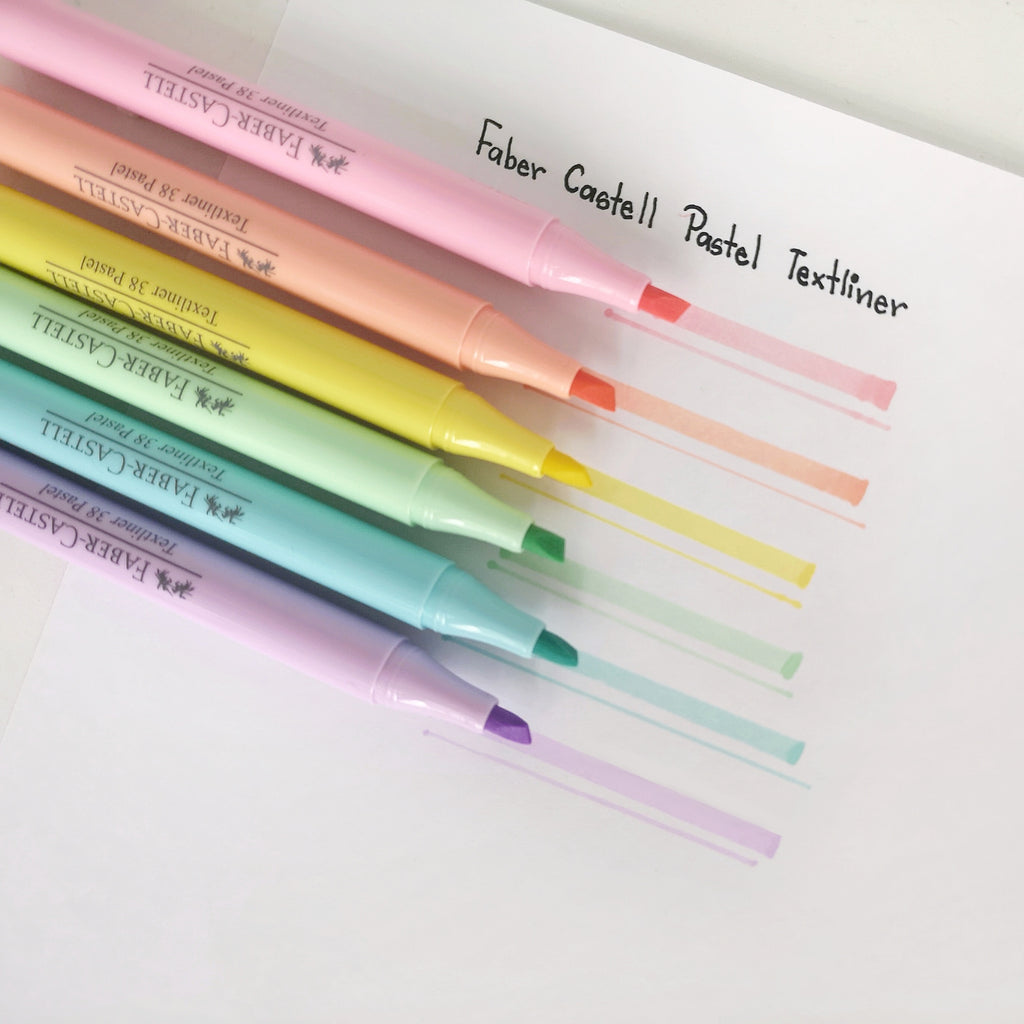 Faber Castell Textliner 38 Pastel Colour Highlighter - 6 Pens Set – 1  Station Hub