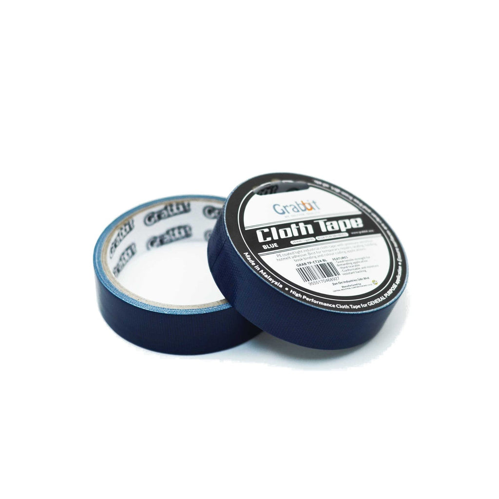 Grabbit Cloth Tape 24mm x 5yds | 2 Rolls | Blue