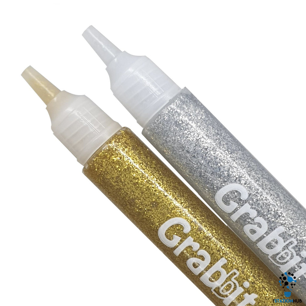 Grabbit Glitter Glue | Gold Silver Red
