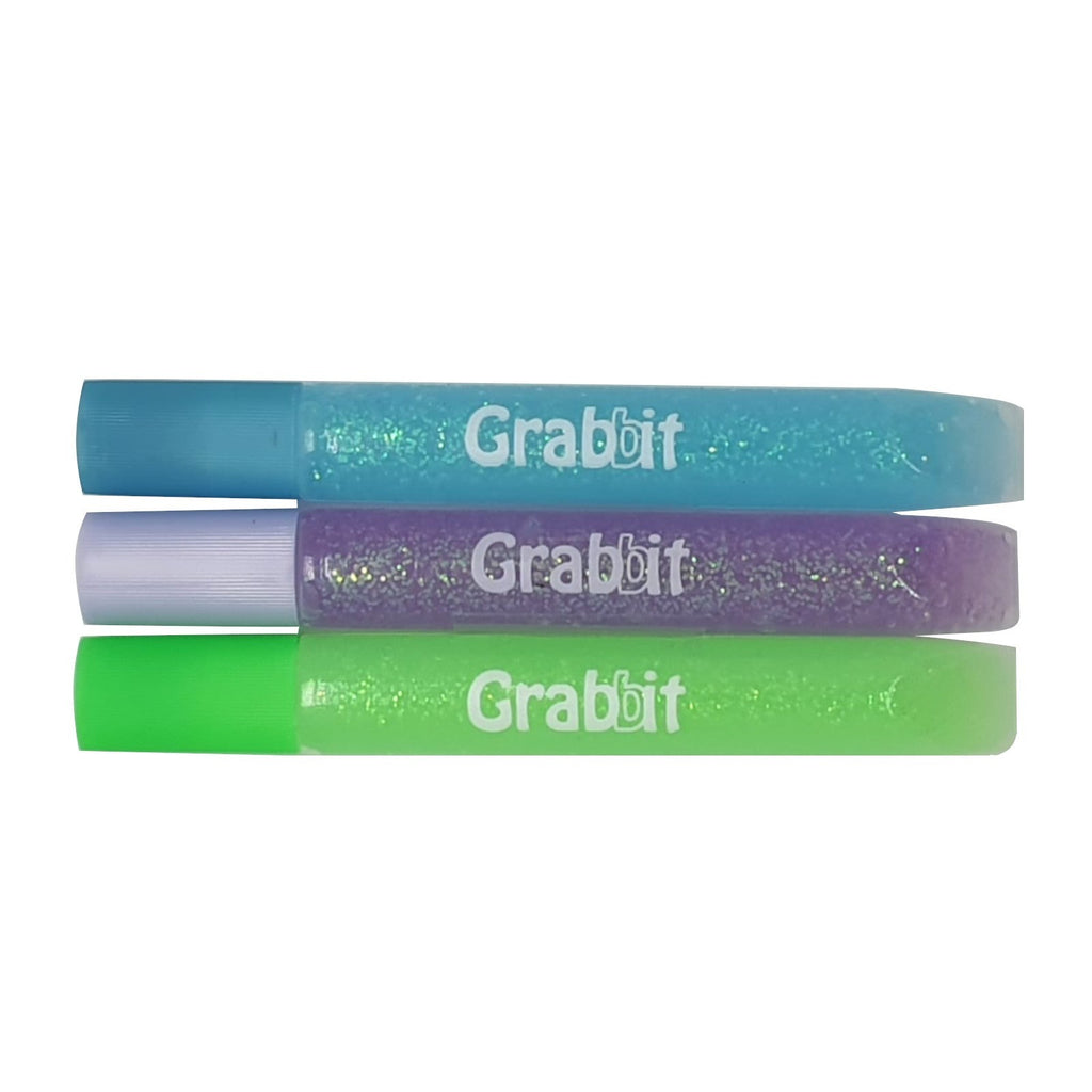 Grabbit Neon Glitter Glue | Lime Sky Blue Purple