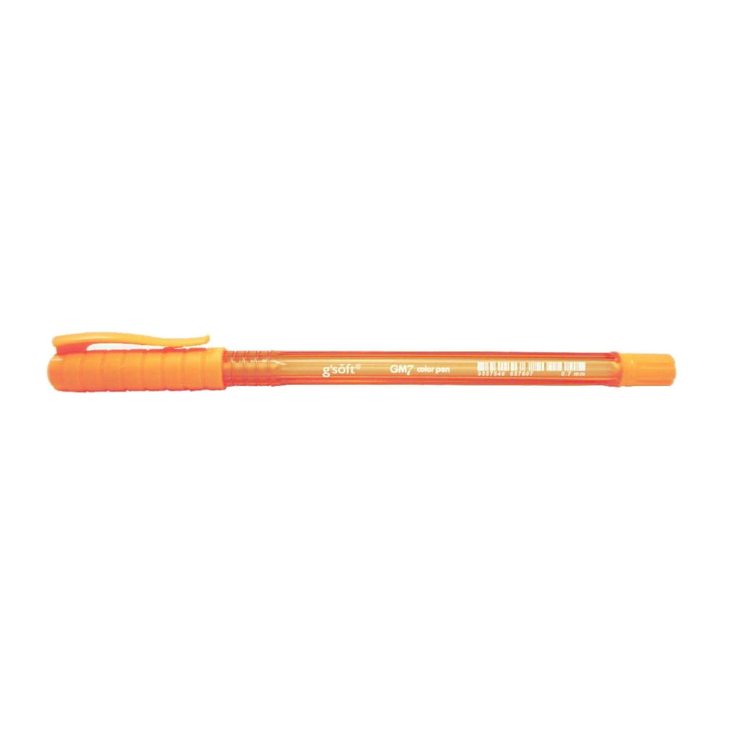 G'Soft GM7 0.7mm Ballpoint Colour Pen - Orange