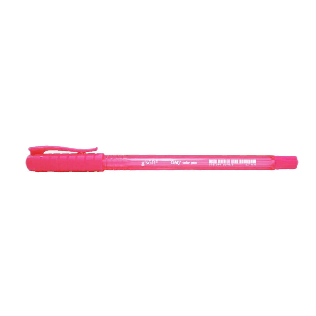 G'Soft GM7 0.7mm Ballpoint Colour Pen - Pink
