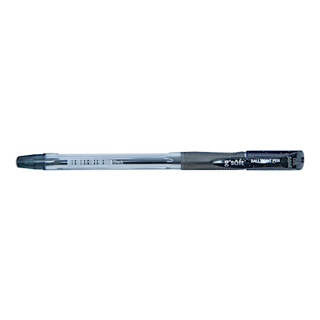 G'Soft 5566 Semi Gel Ball Pen | 0.6mm Bullet Tip - Black