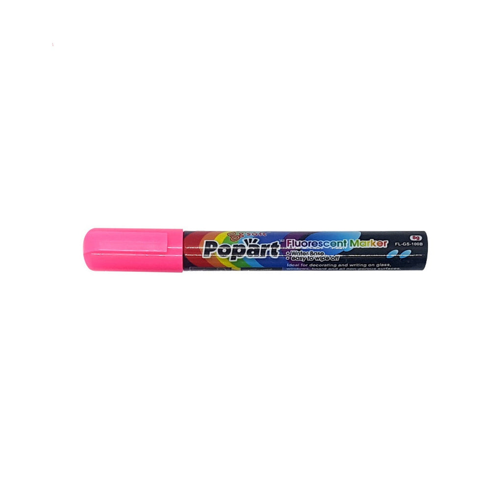 G'Soft Popart Fluorescent Marker Liquid Chalk - 2mm - Pink