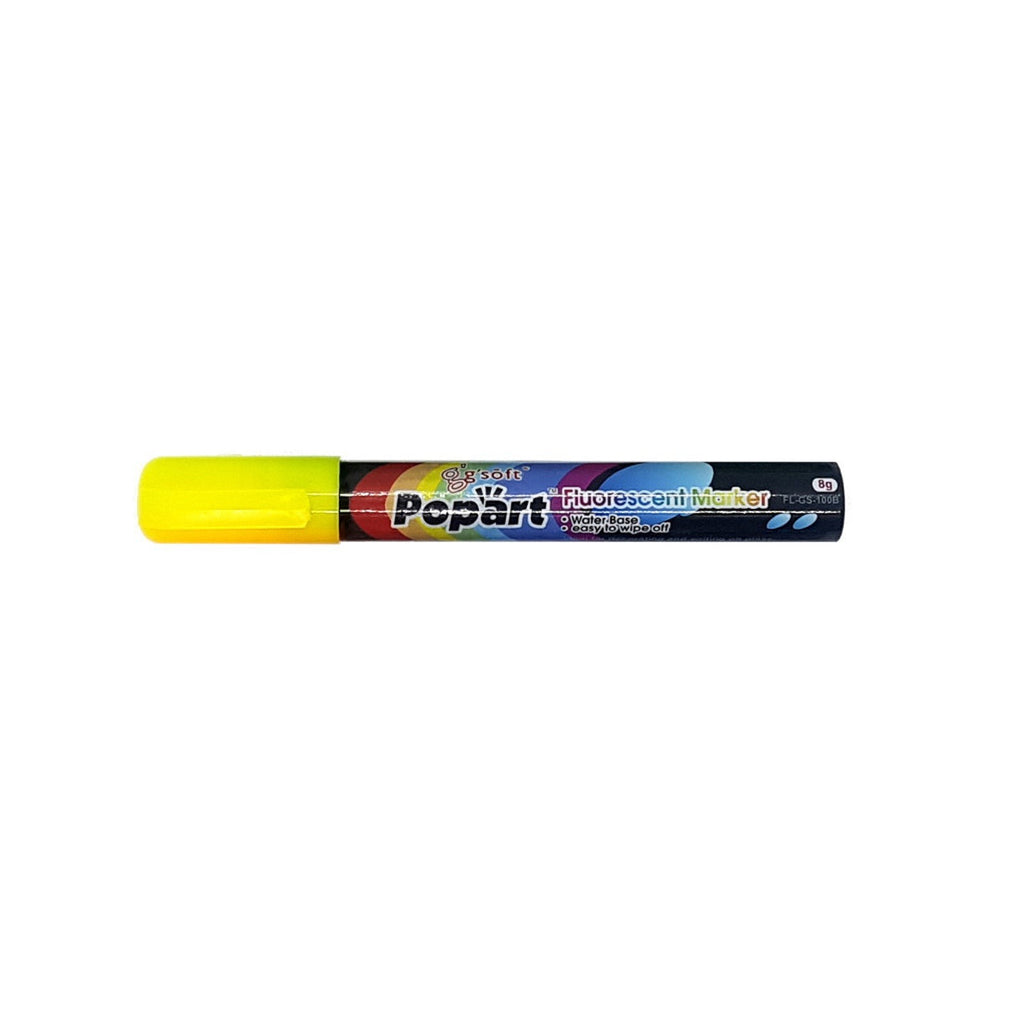 G'Soft Popart Fluorescent Marker Liquid Chalk - 2mm - Yellow