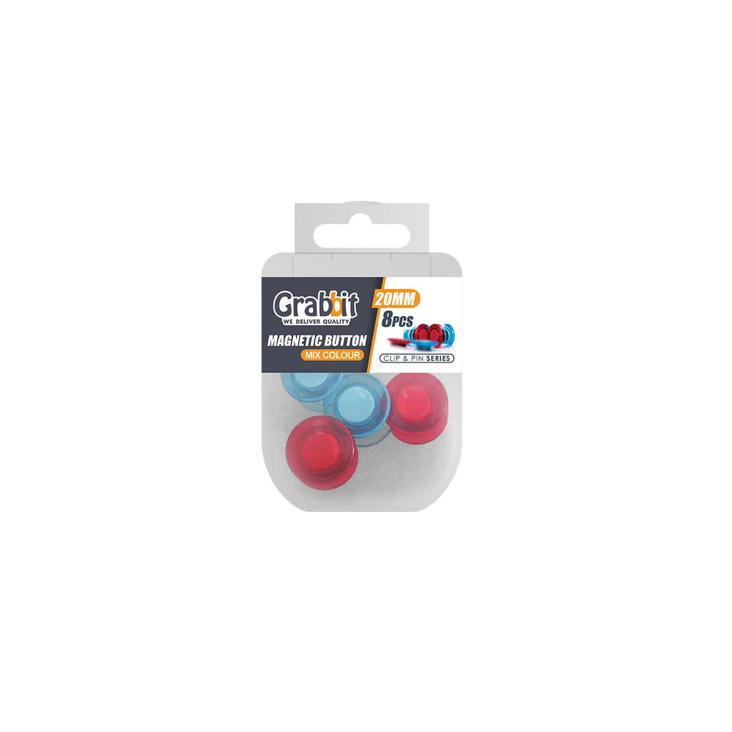 Grabbit Magnetic Buttons 20mm - Transparent