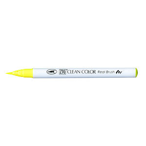 Zig Kuretake Clean Color Real Brush Pen | #001 Fluoro Yellow