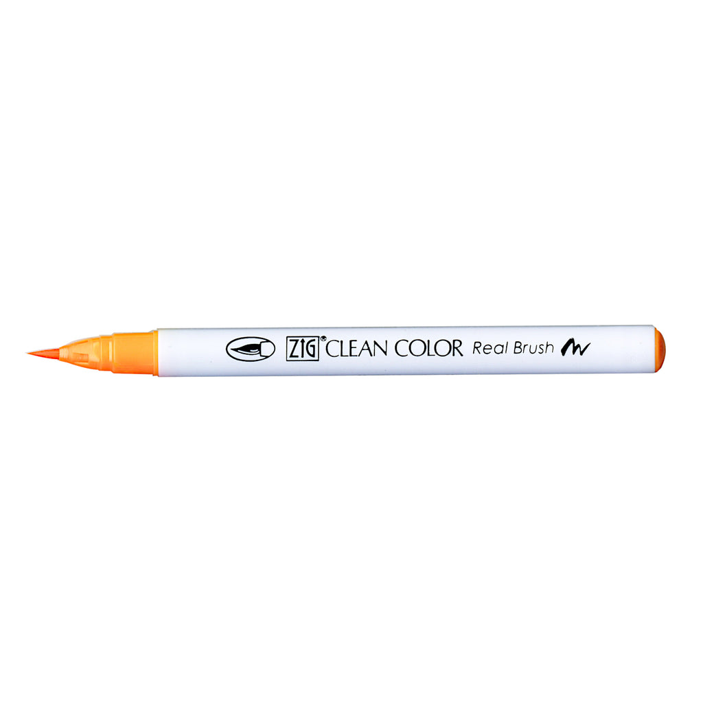 Zig Kuretake Clean Color Real Brush Pen | #002 Fluoro Orange