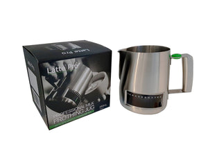 LATTE PRO Milk Frothing Pitcher | Thermometer Stainless Steel | 480ml 600ml 1000ml