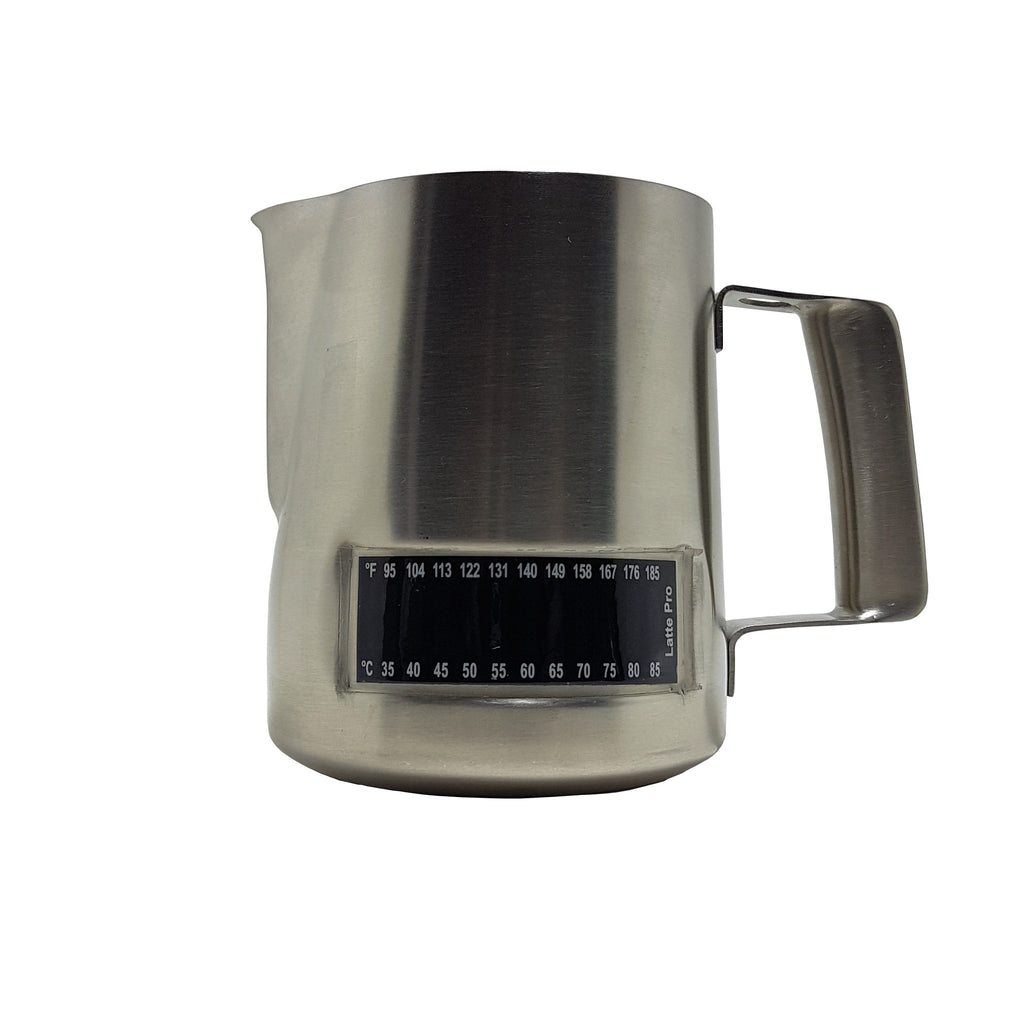 LATTE PRO Milk Frothing Pitcher | Thermometer Stainless Steel | 600ml