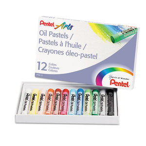 Pentel Arts Oil Pastels | Set of 12 Colour Sticks