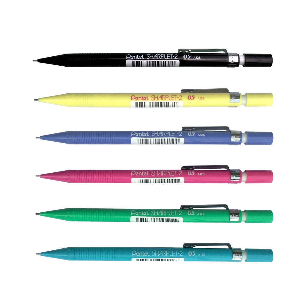 Pentel Sharplet-2 Mechanical Pencil 0.5mm | 6pcs Assorted Colours