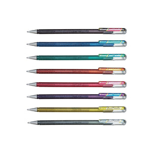 Pentel Hybrid Dual Metallic Gel Ink Roller | 8 Sparkling Color  Pens