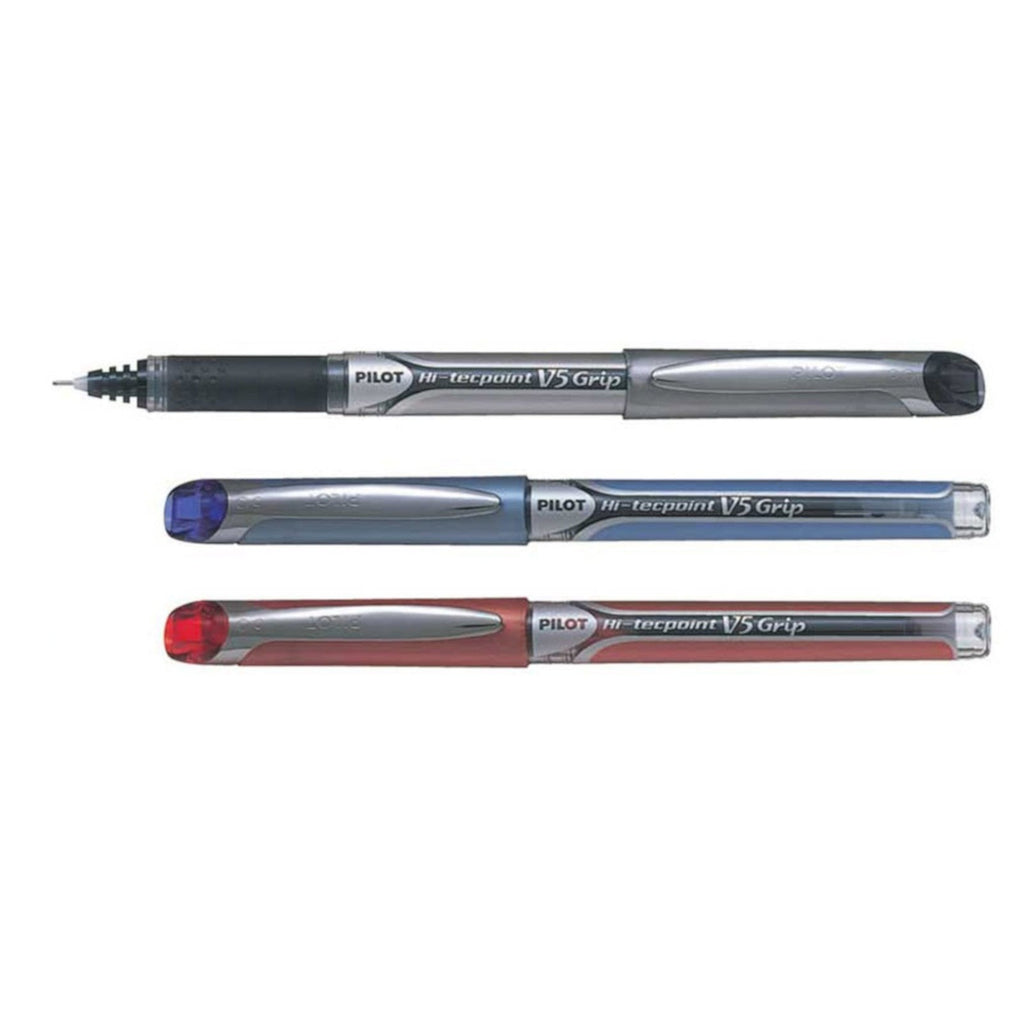 Pilot Hi-Techpoint V5 Grip Pen 0.5mm | Black, Blue, Red