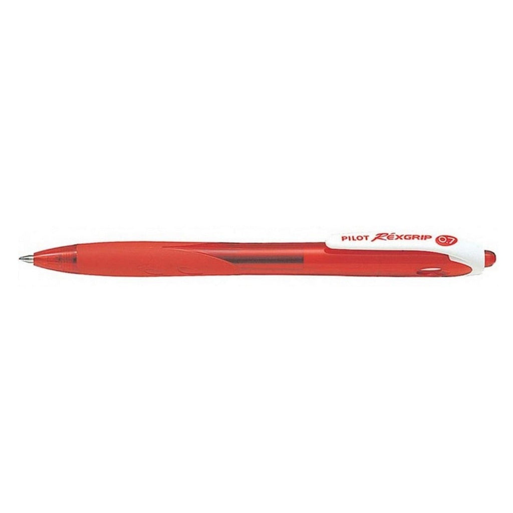 Pilot Rexgrip Retractable Ball Point Pen | Fine - Red
